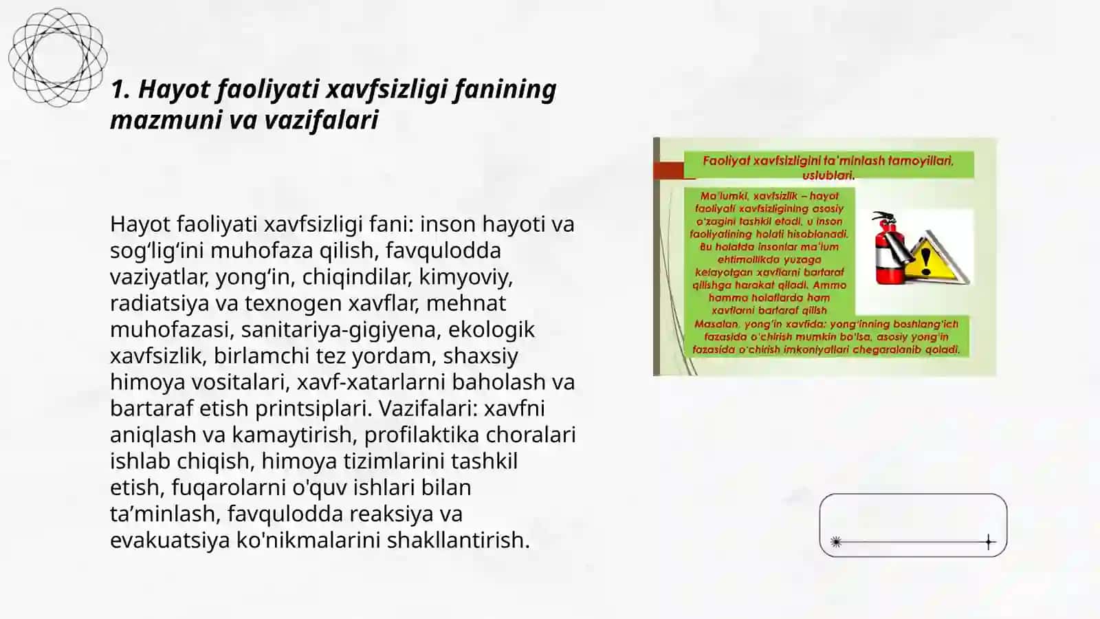 Hayot faoliyati xavfsizligi fan haqida 3
