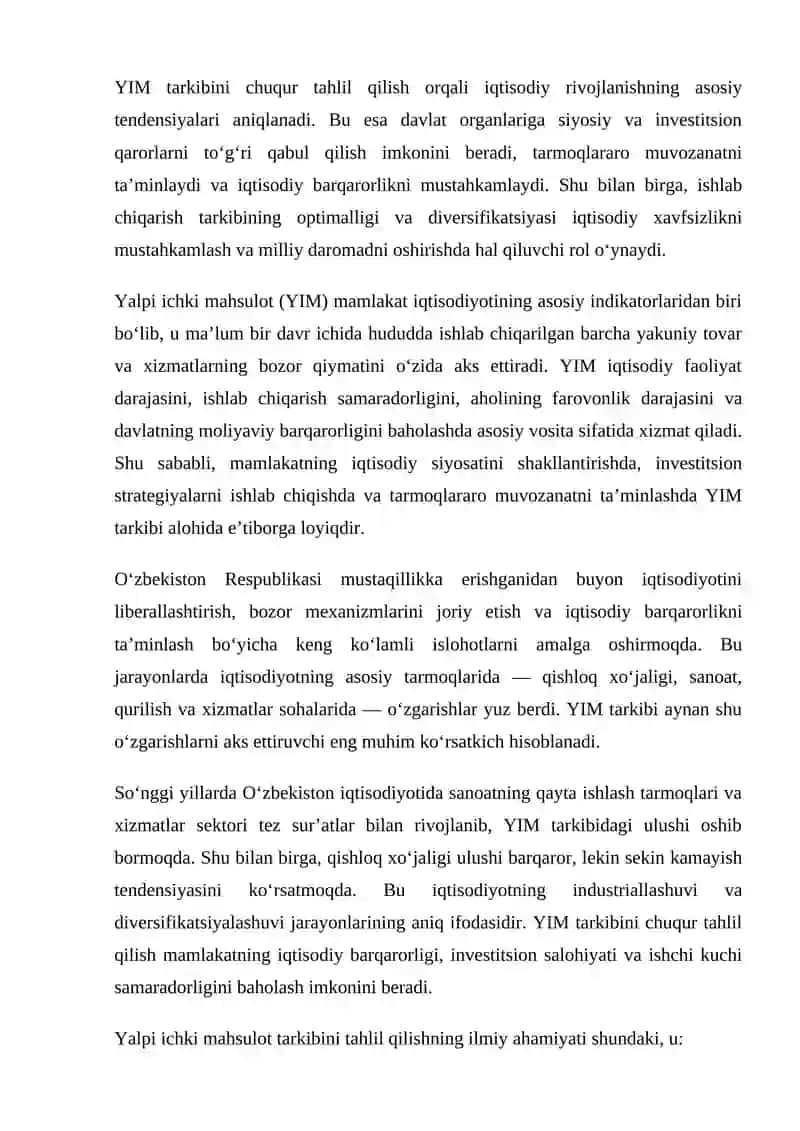 Yalpi Ichkii mahsulot 3