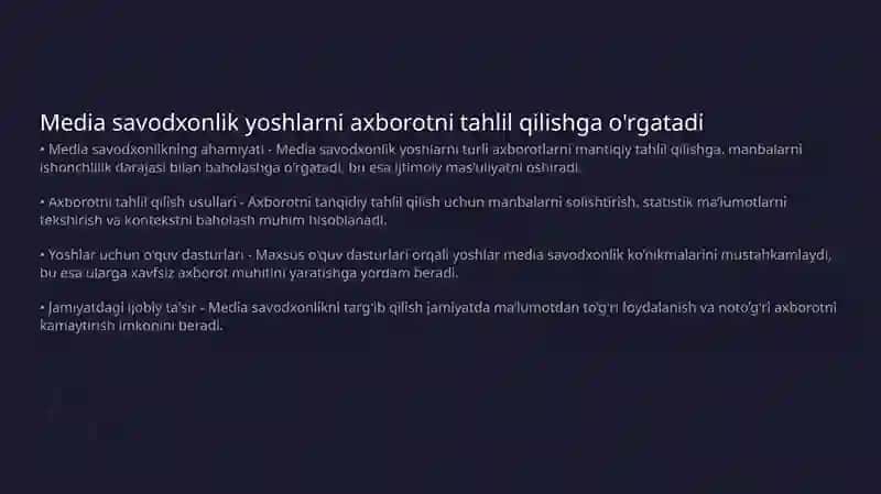 BMT va Yuneskoning media savodxonlik va axborot madaniyatiga munosabati 3