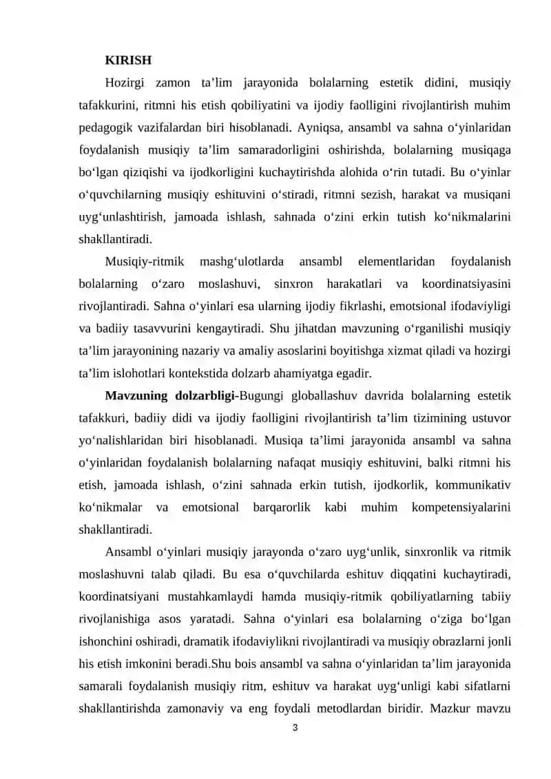 Ansambl va sahna o’yinlari orqali musiqiy-riymik qobilyatlarni rivojlantirish 3