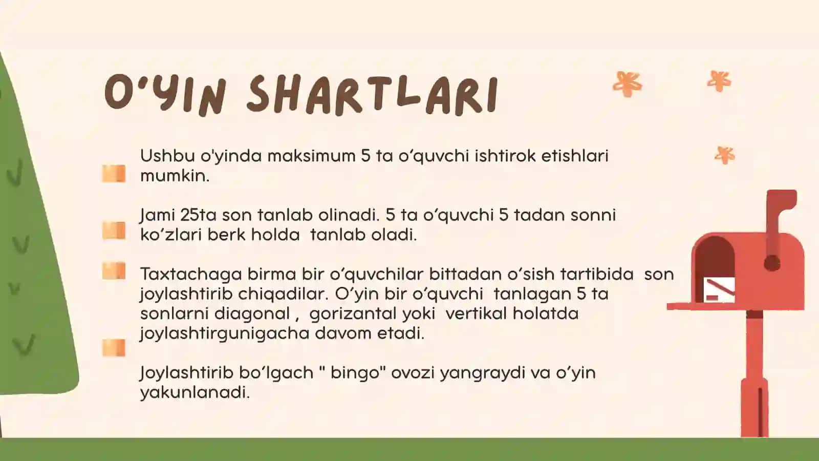 O‘YIN TAQDIMOTI 3