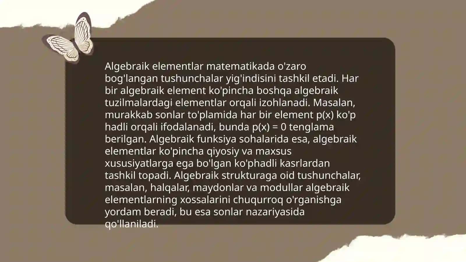 Algebraik elementlarni o'rgatish metodikasi 3
