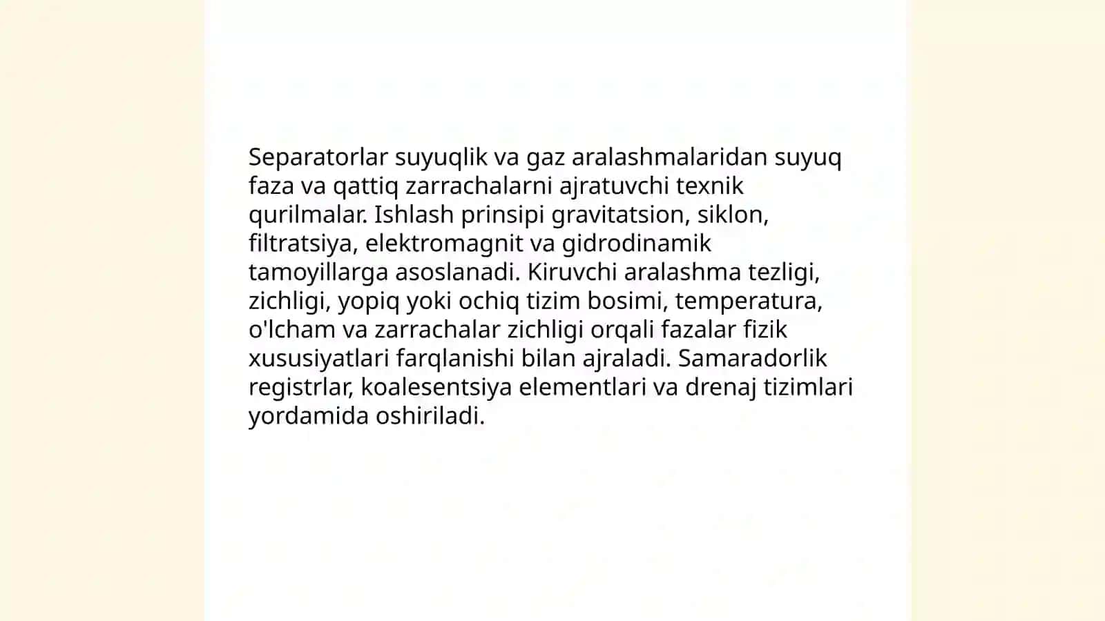 Separatorlarning turlari va ishlash prinsiplari 3