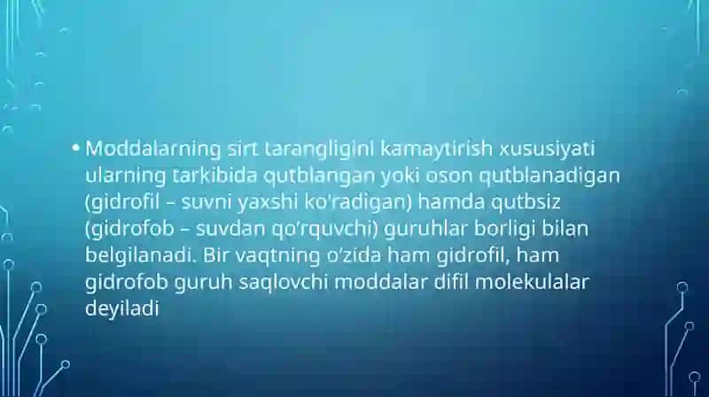 ORGANIZMNING HAYOT FAOLIYATIDA VA DAVOLASH USULLARIDA ADSORBSIY JARAYONING AHAMIYATI 3