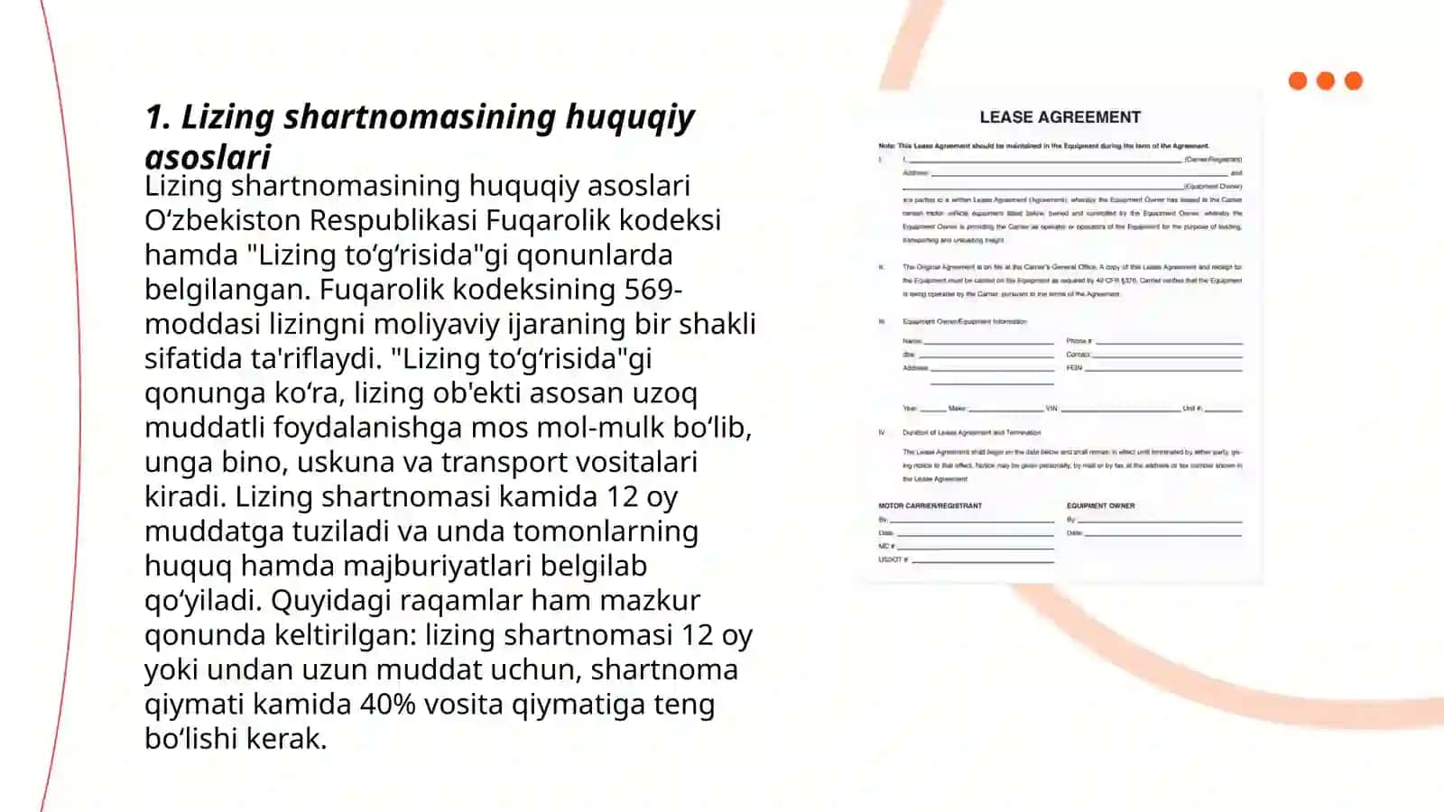 Lizing shartnomasi 3