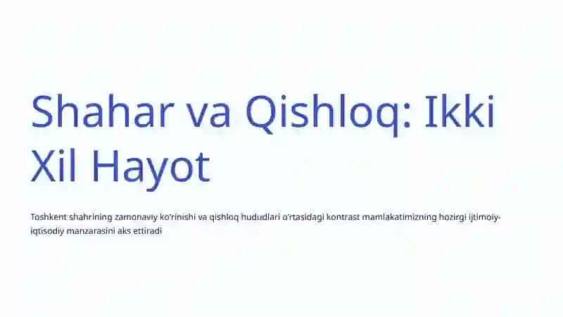 Oʻzbekistonda Aholi Turmush Darajasi: Farqlar, Muammolar va Yangi Imkoniyatlar 3