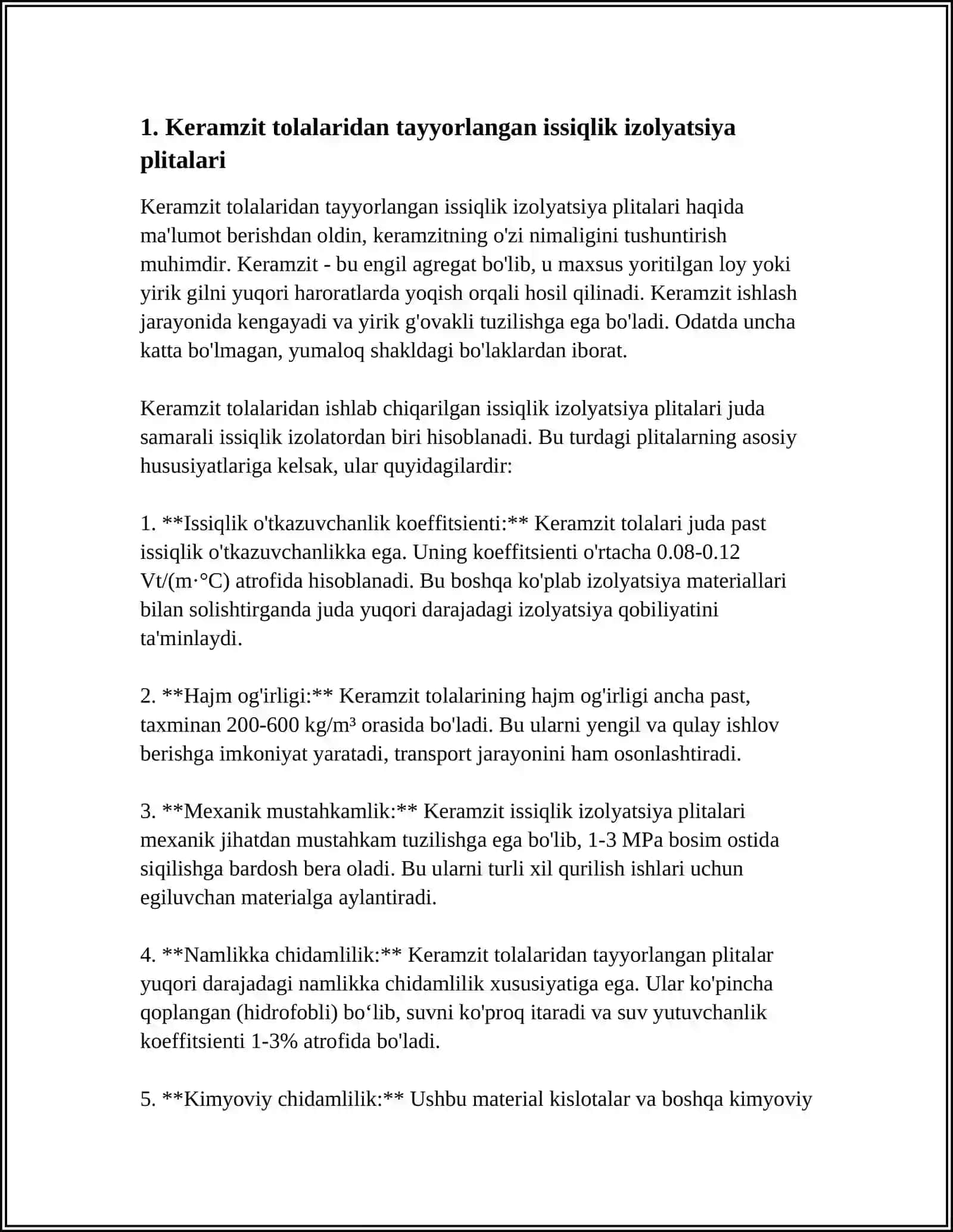 KERAMZIT TOLALARIDAN OLINADIGAN MAHSULOTLAR 3