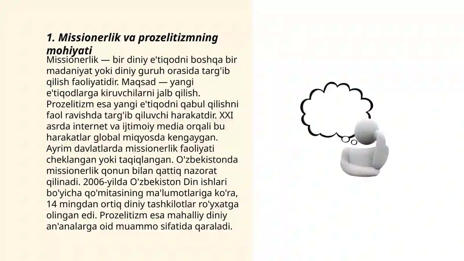 Missionerlik va prozelitizmning diniy eʼtiqodini tanlashga salbiy taʼsiri 3
