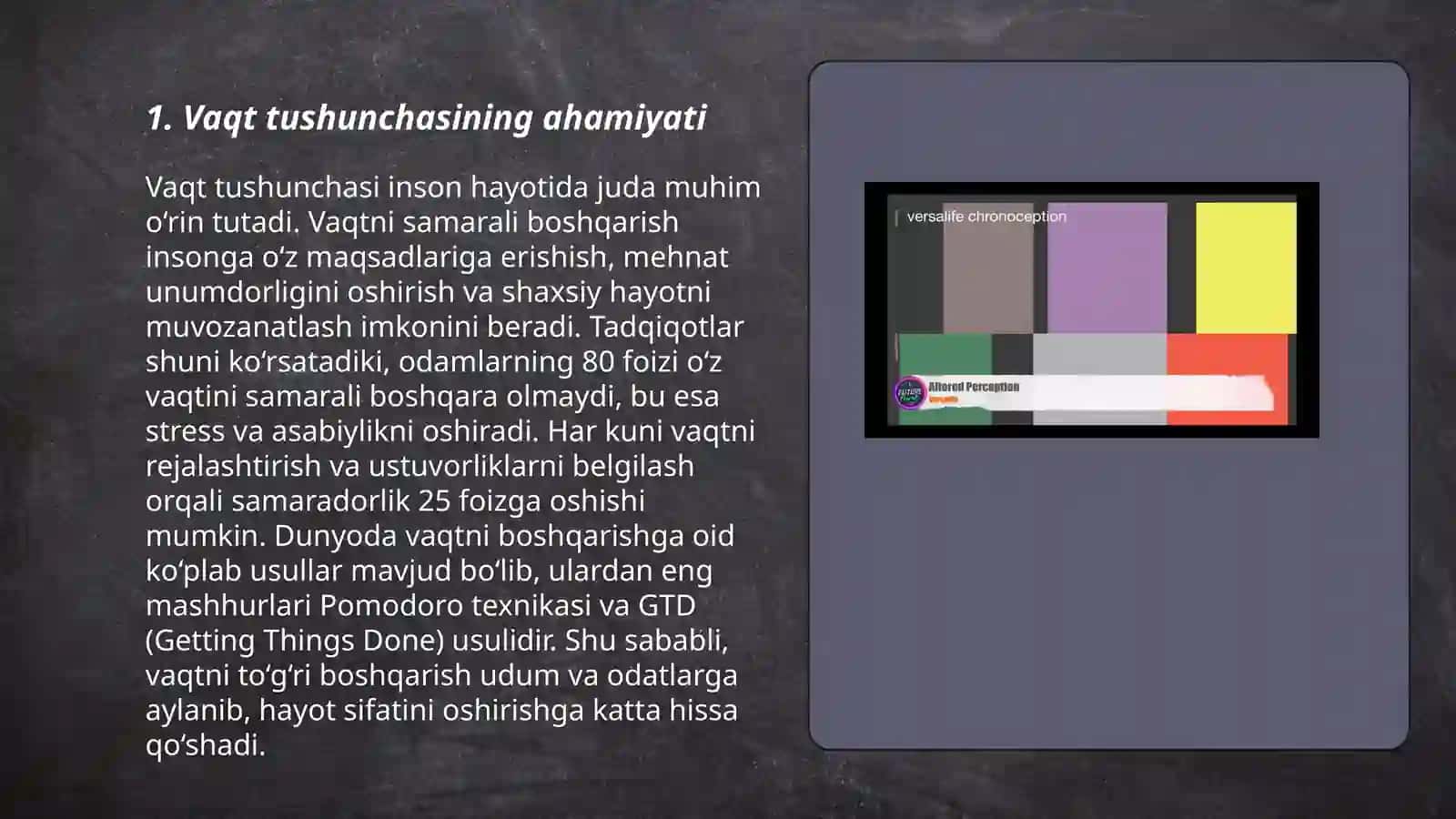 Vaqt tasavvurlarini shakllantirish 3