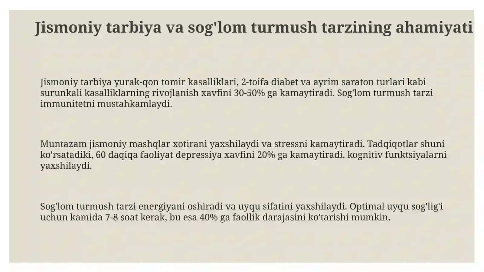 Jismoniy tarbiya va sog'lom turmush tarzi 3