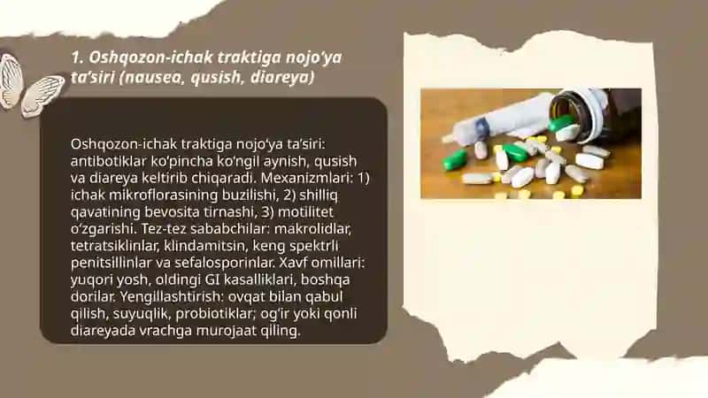 Antibiotiklarning nojo‘ya ta’siri 3