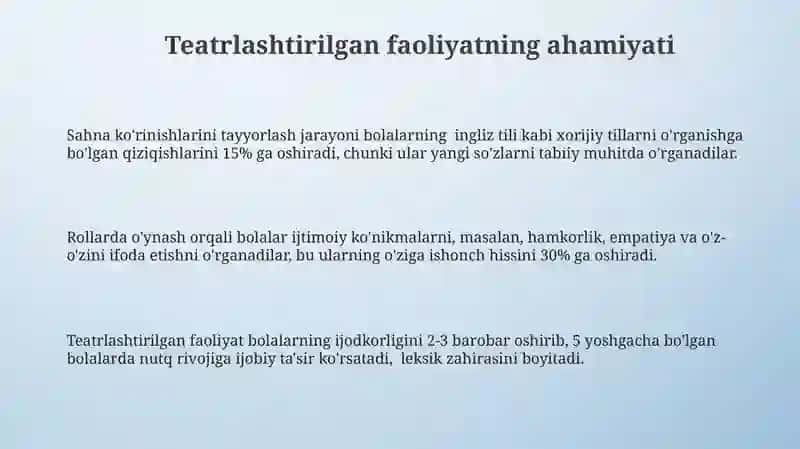 Teatrlashtirilgan faoliyatning ahamiyati 3
