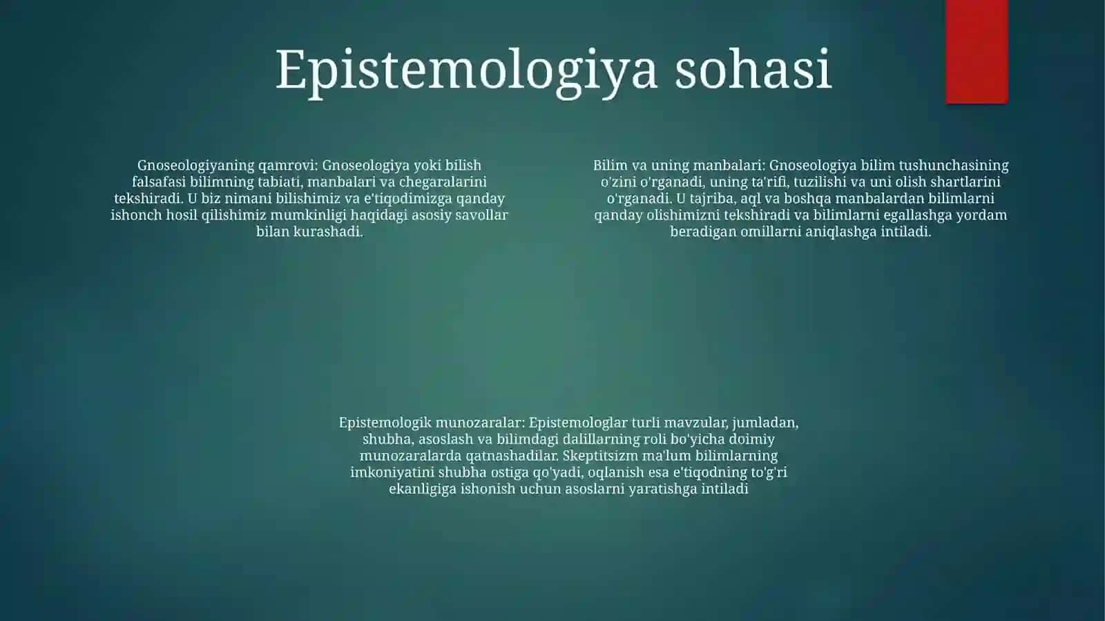 Bilish Falsafasi Gnoseologiya 3
