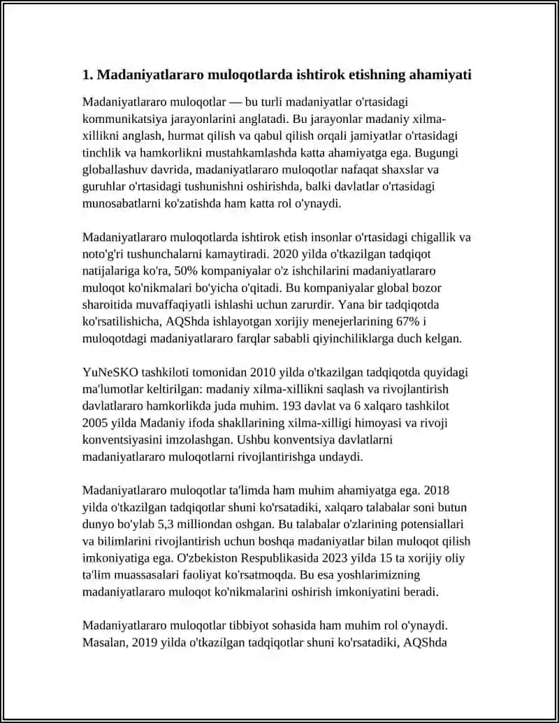 TURLI MADANIYATLARARO MULOQOTLARDA ISHTIROK 3