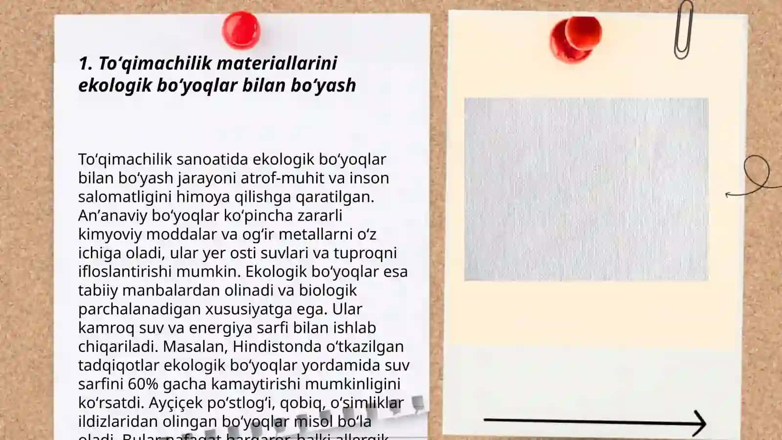 Toʻqimachilik materiallarini ekologik boʻyoqlar bilan boʻyash 3