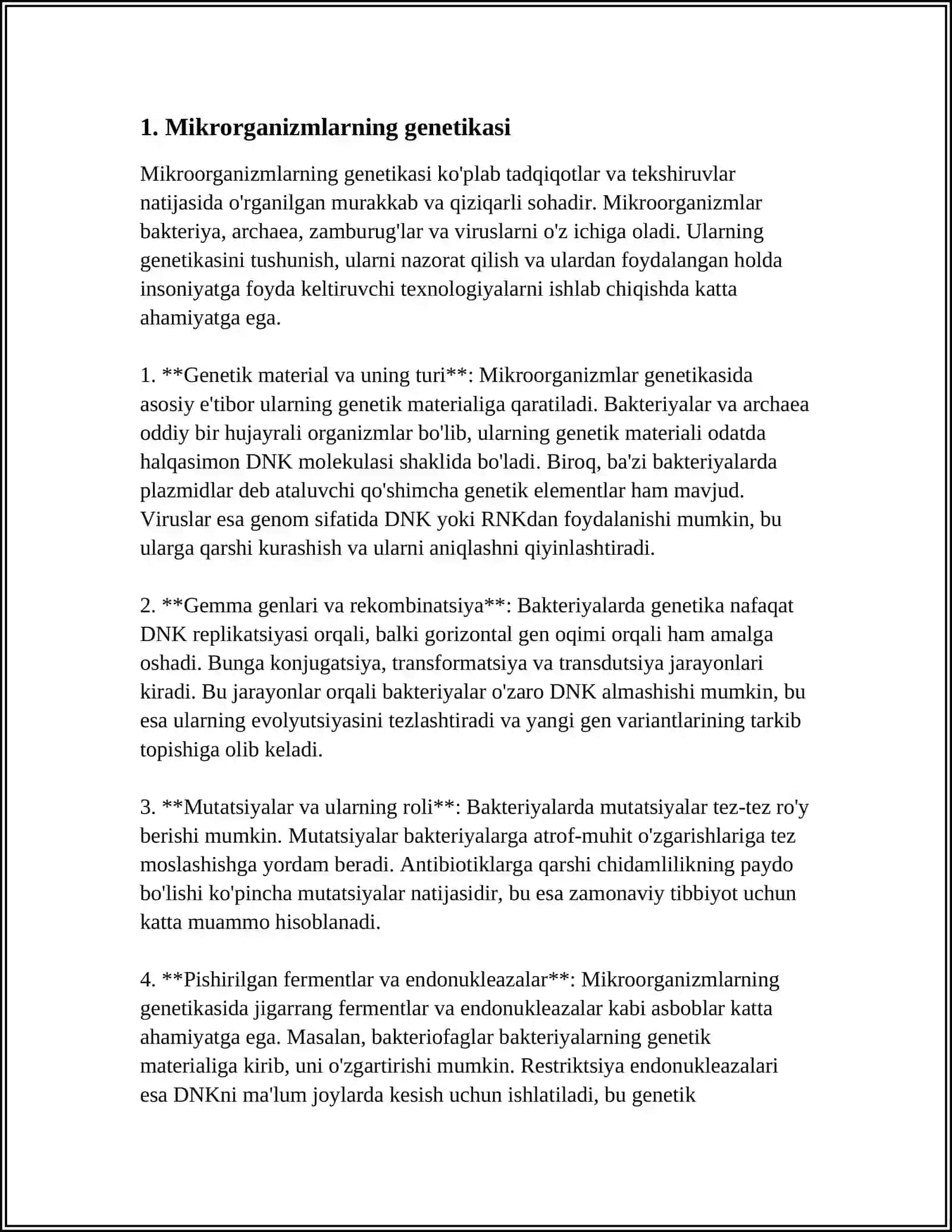 MIKROORGANIZMLARNING OʻZGARUVCHANLIGI VA IRSIYATI 3