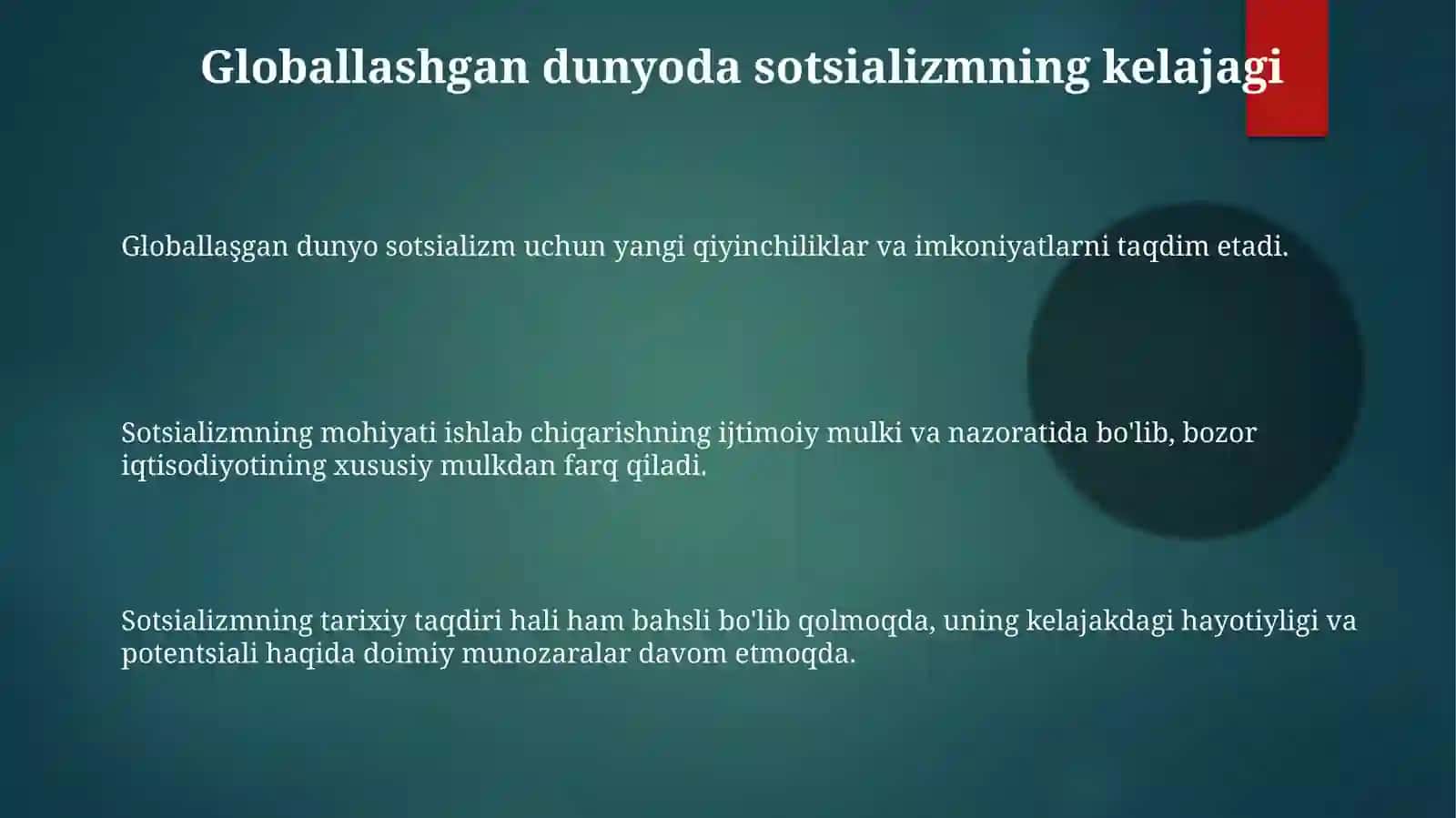 Bozor iqtisodiyotiga muholif sosialistik yo‘nalishning moxiyati va tarixiy taqdiri 3