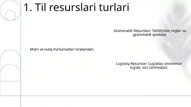 Til Resurslari turlari 3