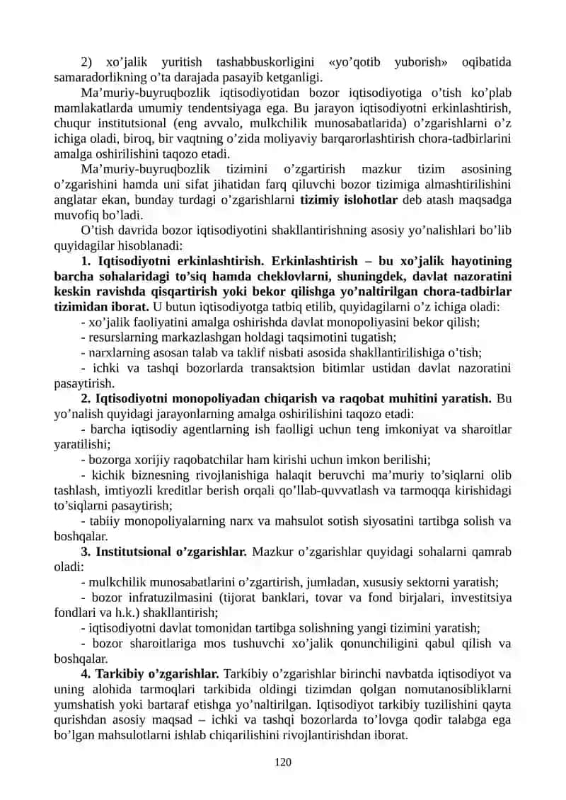 BOB. BOZOR IQTISODIYOTIGA O’TISH DAVRI VA UNING O’ZBЕKISTONDAGI XUSUSIYATLARI 3