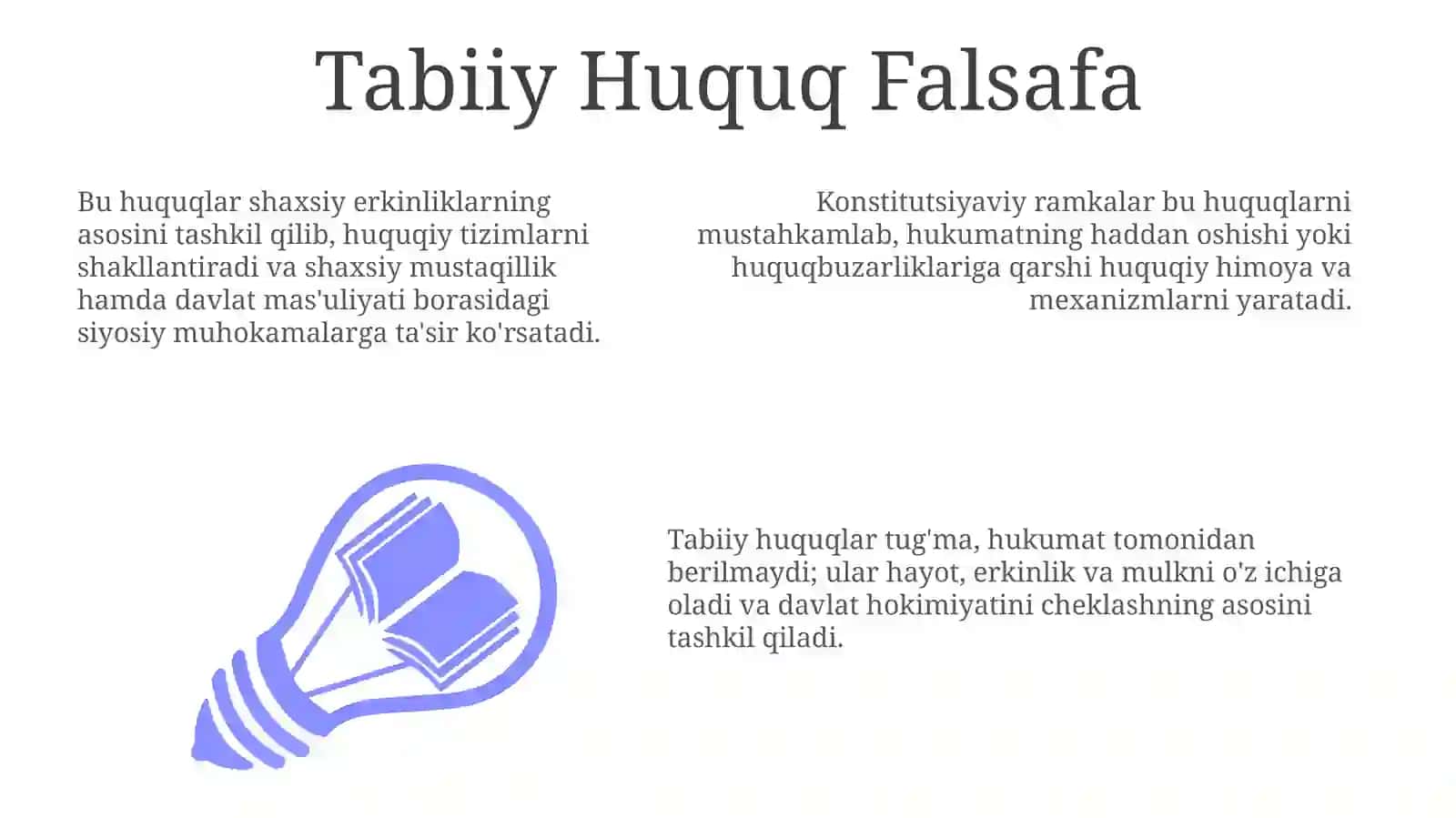 Inson huquq va erkinliklarini himoya qiluvchi Konstitutsiyaning asosiy qoidalari 3