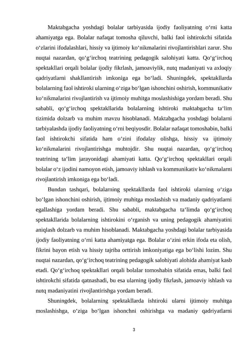 Qoʻgʻirchoq spektakllarida bolalarning ishtiroki 3
