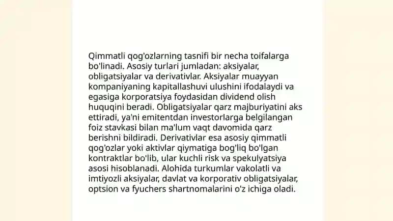 Qimmatli qogʻozlar turlari 3