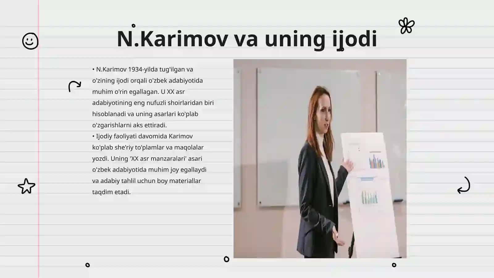 N.Karimovning " XX asr manzaralari kitobidan "Ikki shoir ikki javohir boʻlimini oʻqib oʻrganish 3
