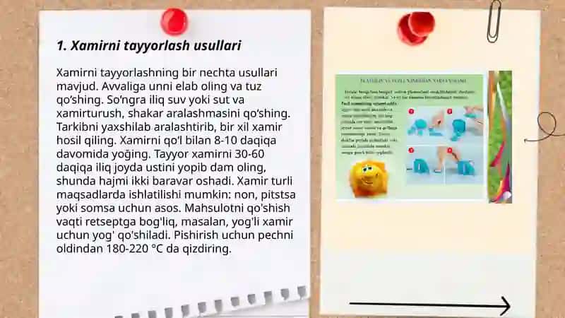 Xamir tayyorlash usullari 3
