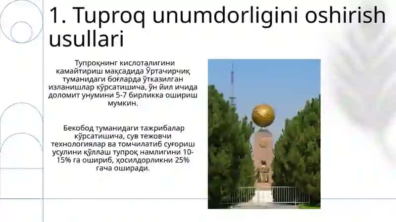 Toshkent viloyati tuproqlari 3