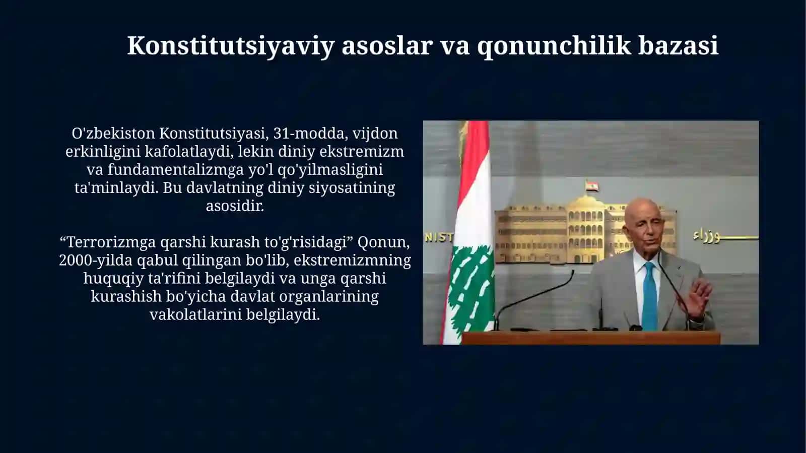 Oʻzbekiston Respublikasida diniy ekstrimizmga qarshi kurashishning huquqiy asoslari 3
