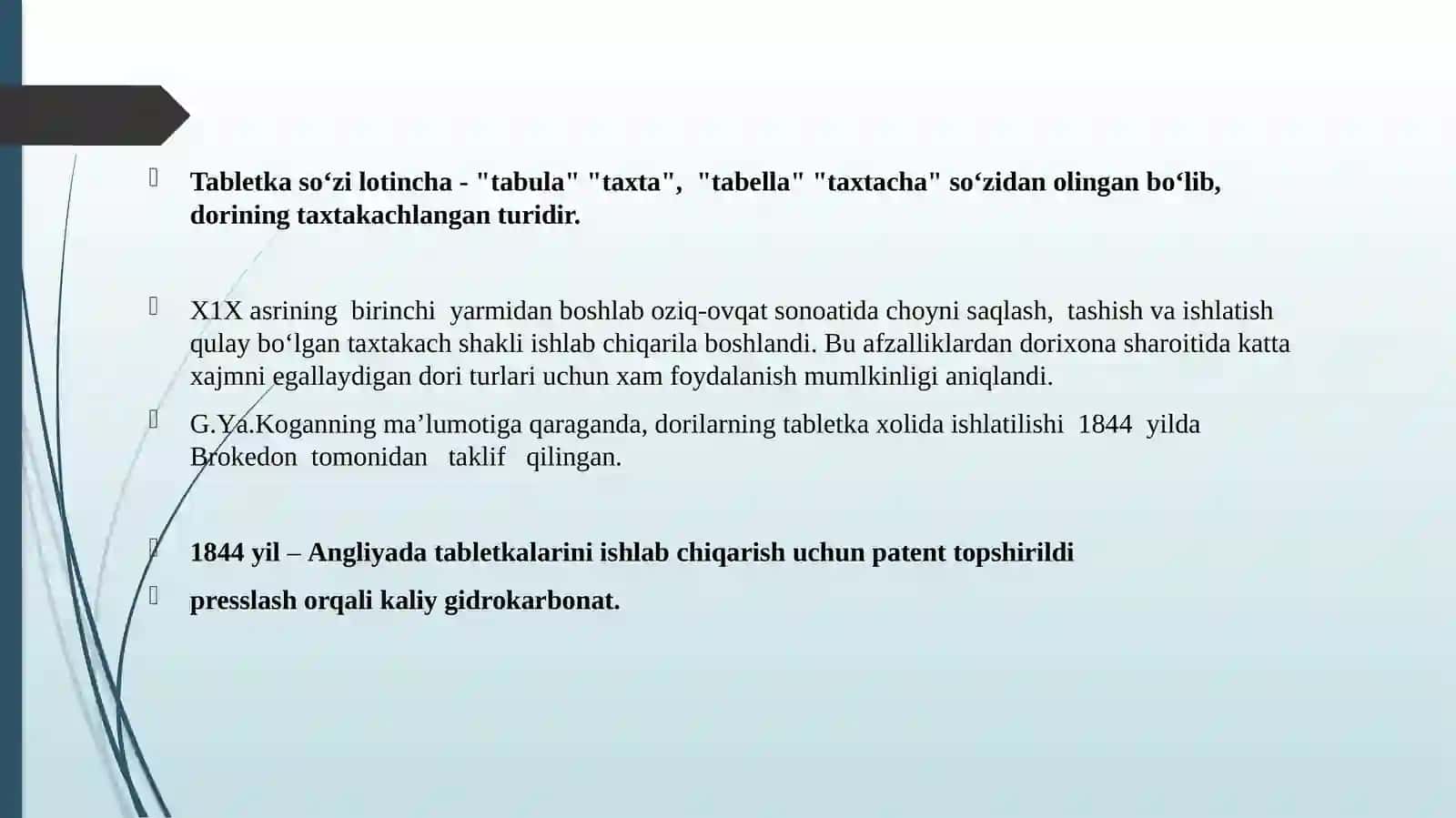 Qattiqdori tabletka tехnologiyasi 3