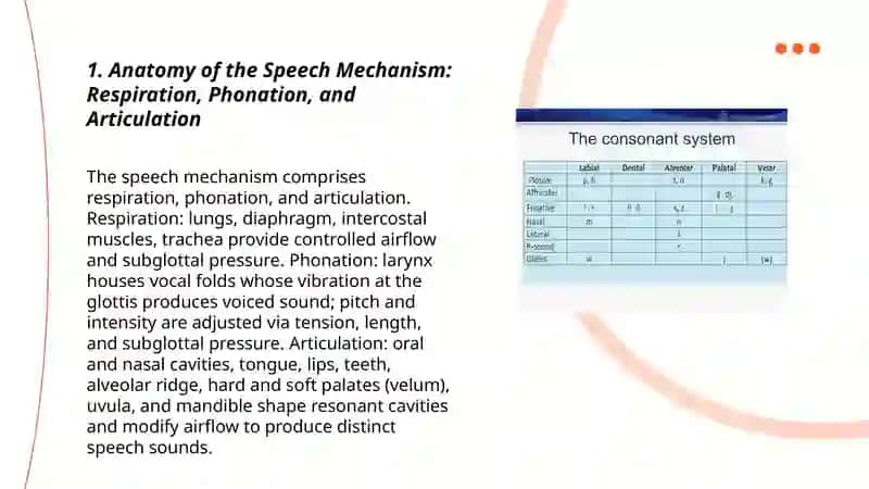 PHONETICS AND PHONOLOGY: The Speech Mechanism and Articulation 3
