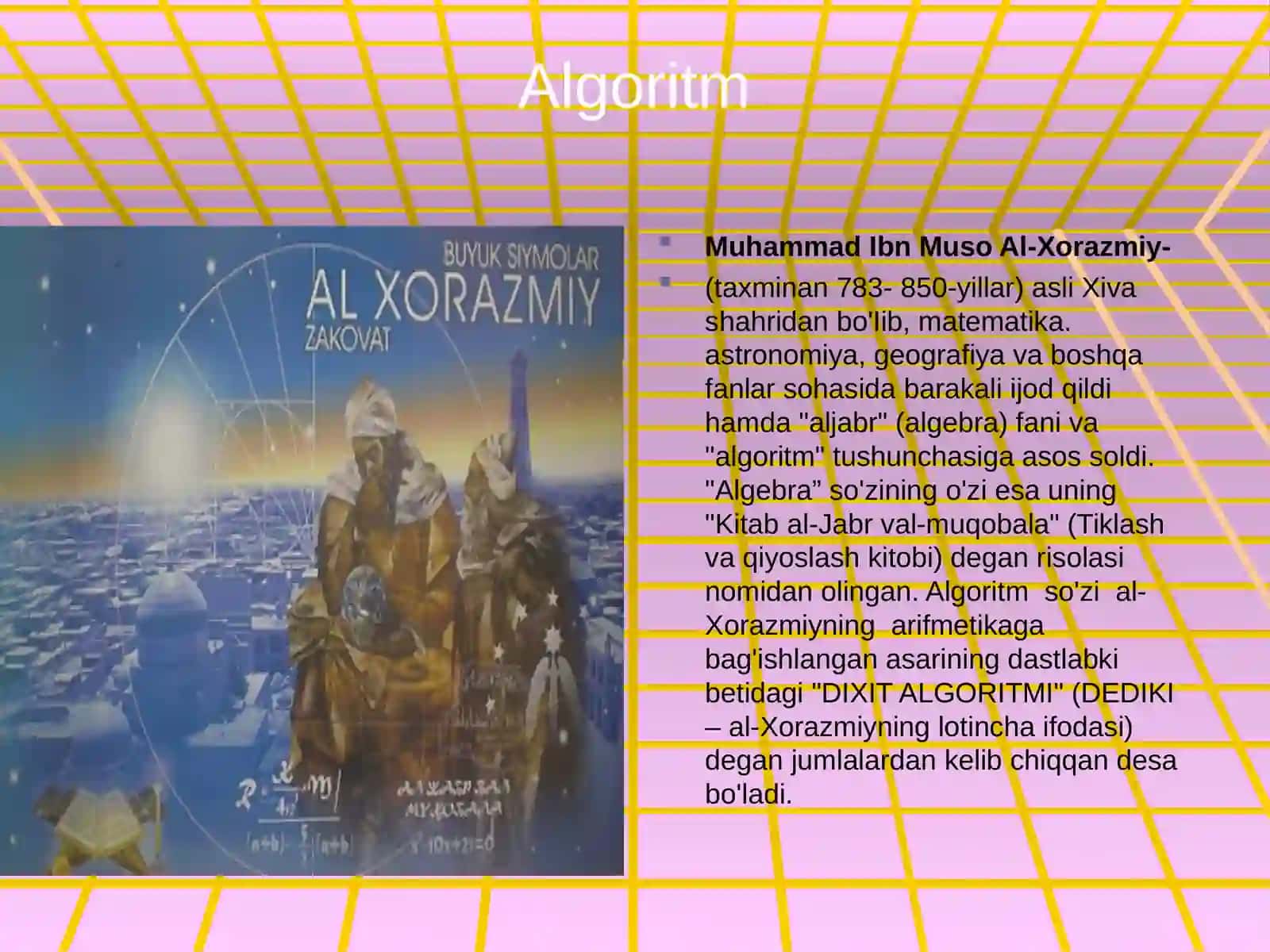 Algoritm turlari, xossalari, berilish usullari 3