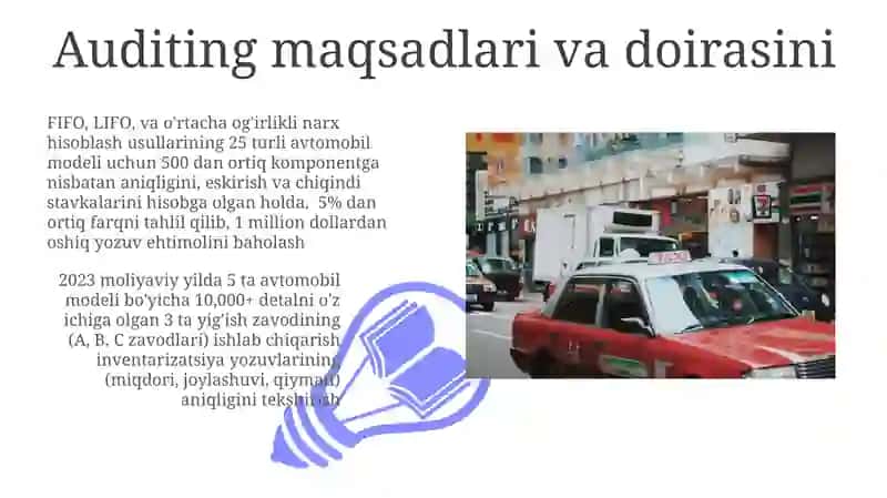 Avtotransport korxonalarida ishlab chiqarish zaxiralari auditi 3