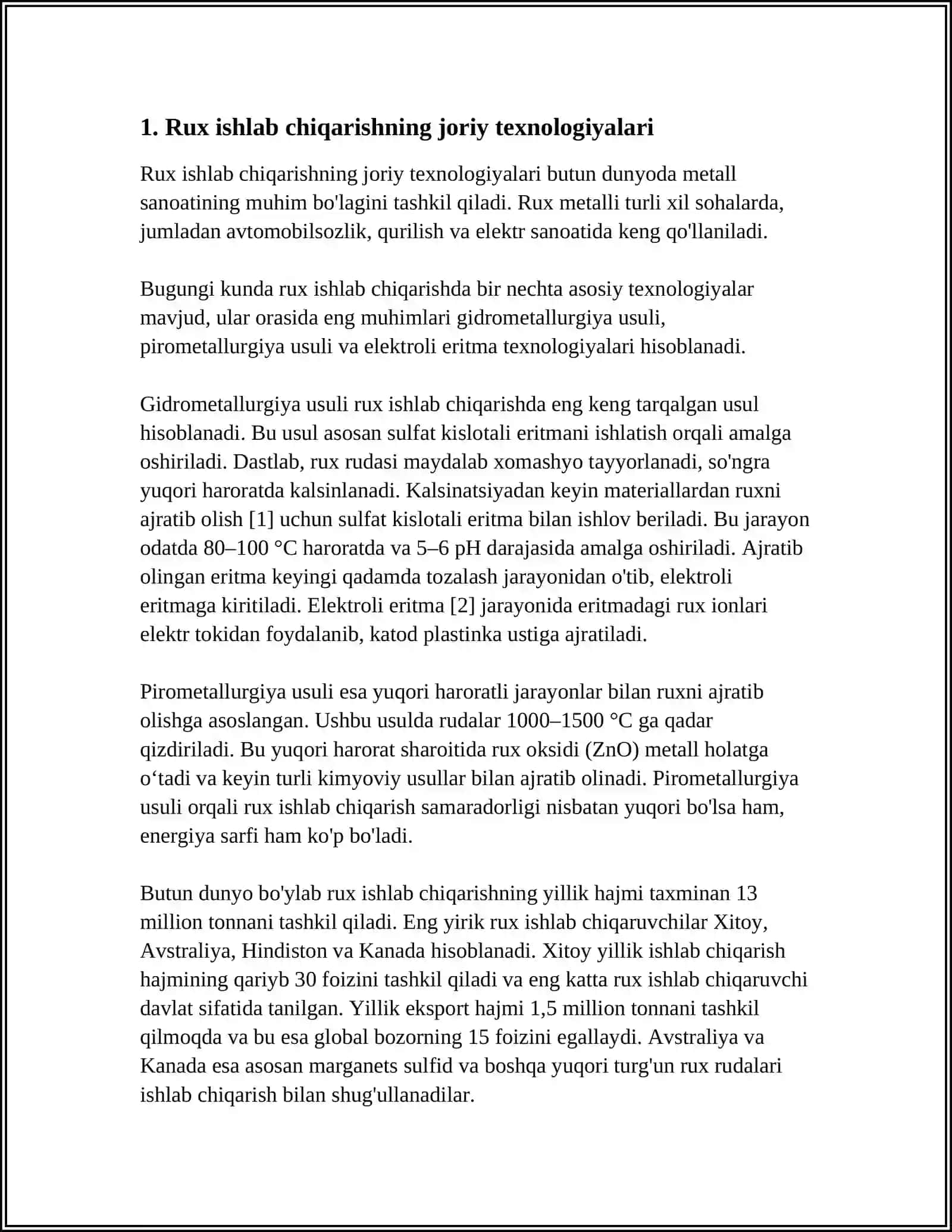 Rux ishlab chiqarishning joriy texnologiyalari 3