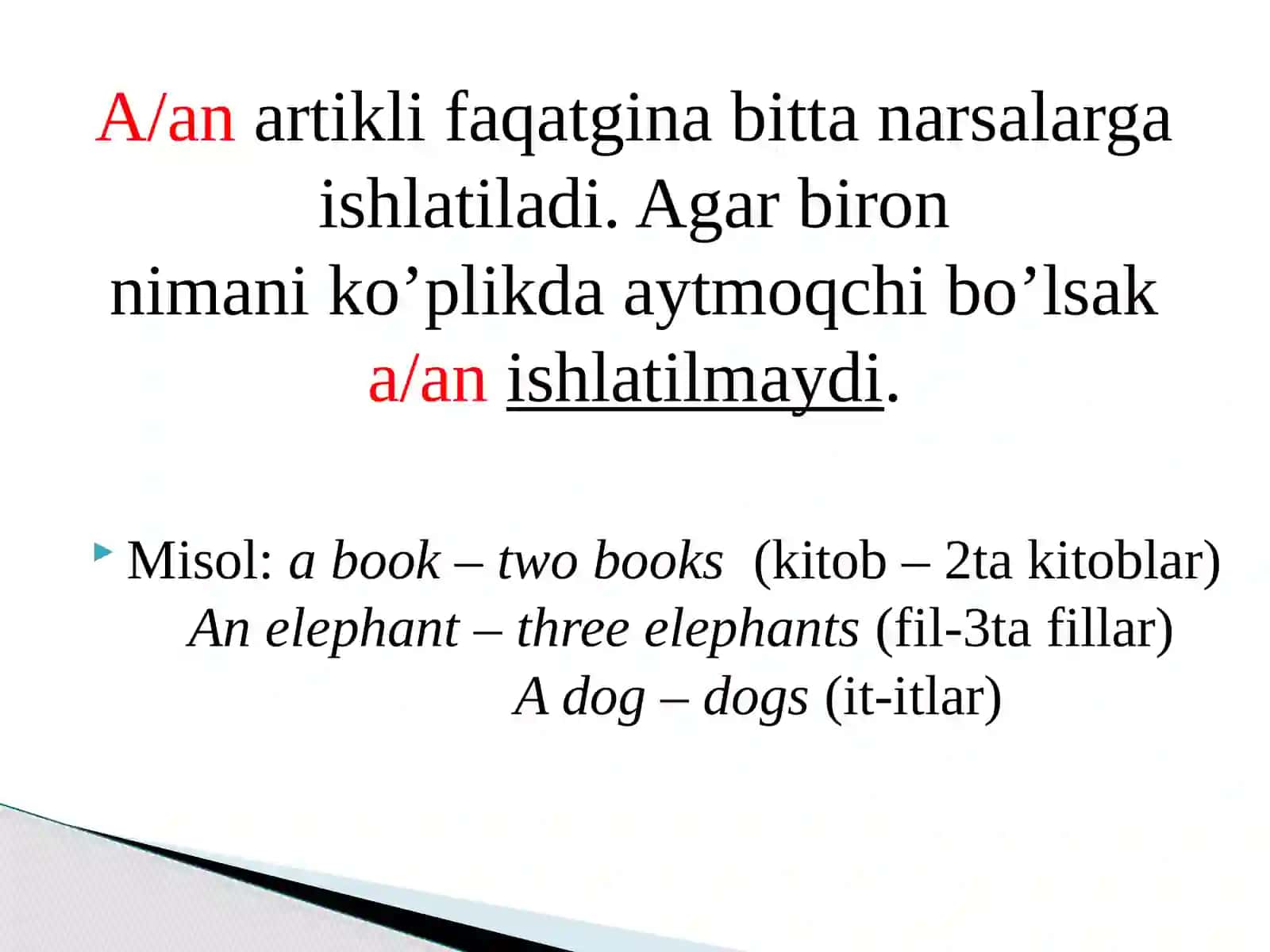 Lesson 1. Article. Theverb:to be 3