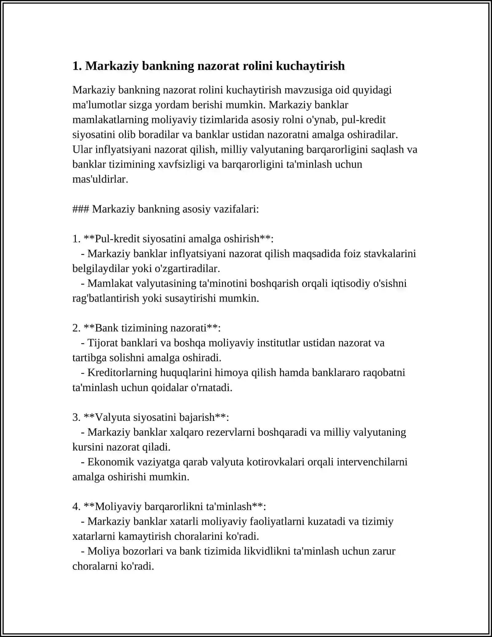 O‘ZBEKISTON BANK TIZIMINI TAKOMILLASHTIRISH YO‘LLARI 3