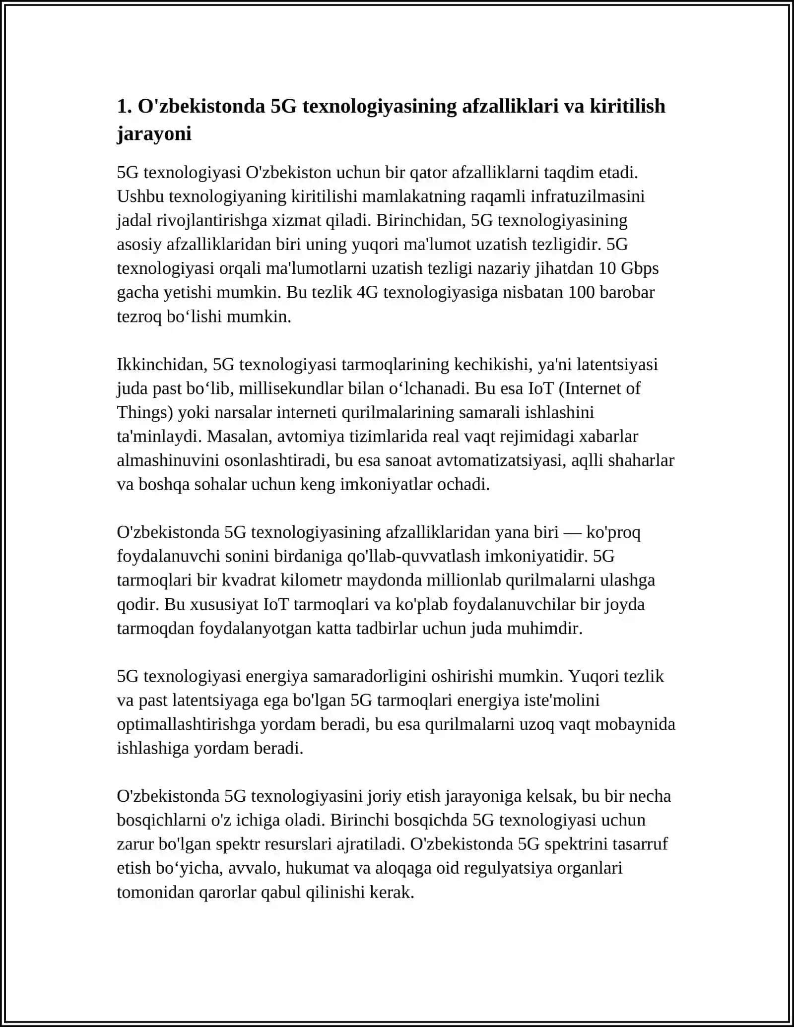 OʻZBEKISTONDA TELEKOMMUNIKATSIYA VA SIMSIZ ALOQA TEXNOLOGIYALARI RIVOJIGA TAʼSIR ETUVCHI OMILLAR 3