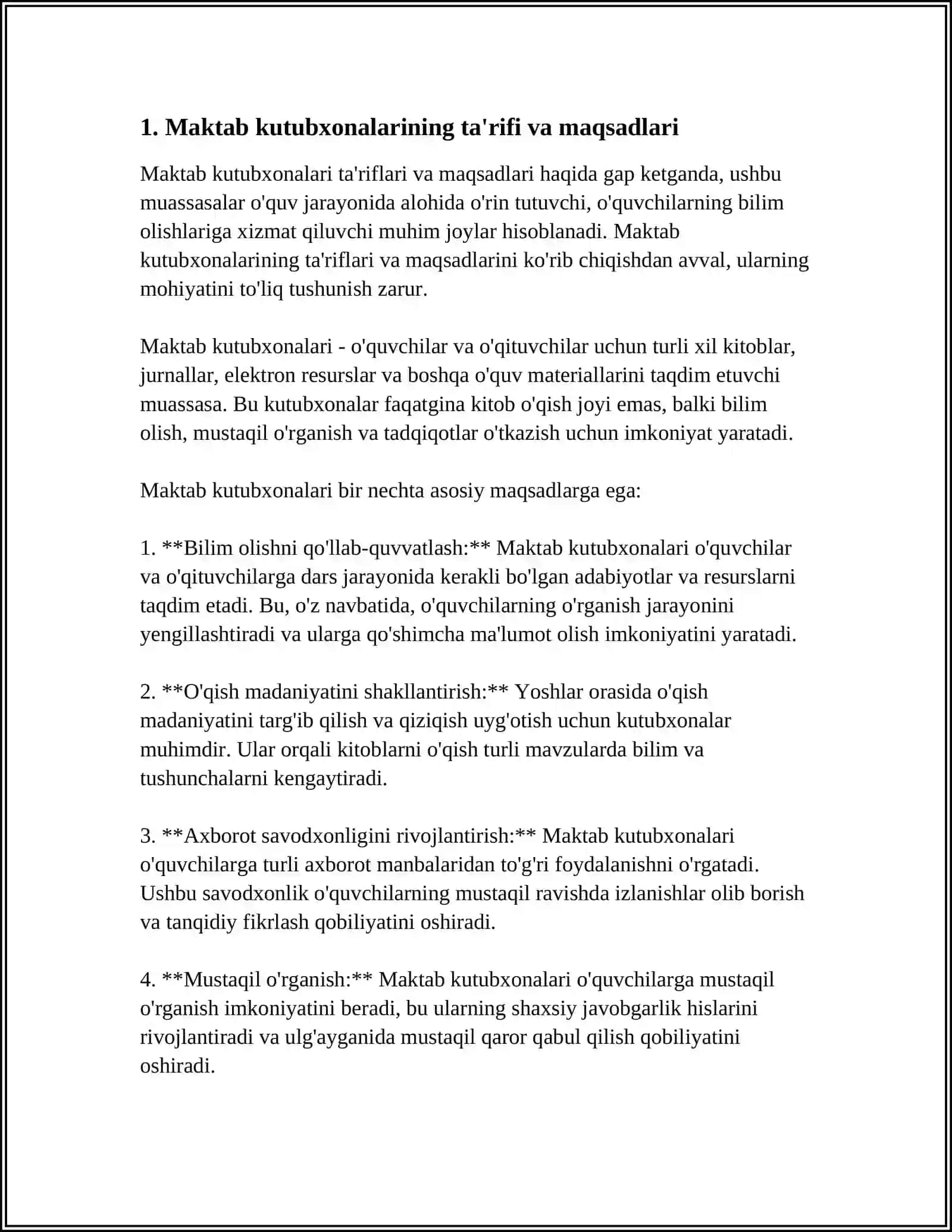 MAKTAB KUTUBXONALARI (ASOSIY TAVSIF) 3