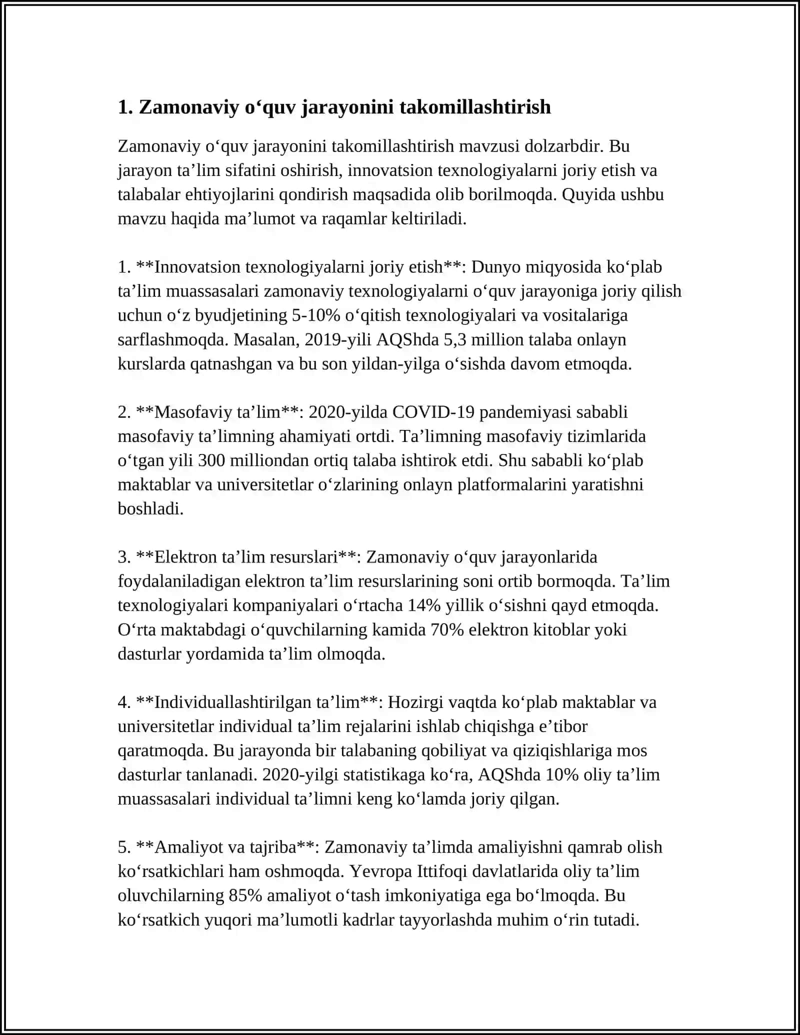 ZAMONAVIY OʻQUV JARAYONINI TAKOMILLASHTIRISHDA PEDAGOGIKNING SHAXSIY VA KASBIY OʻZINI-OʻZI RIVOJLANTIRISH METODIKASI 3