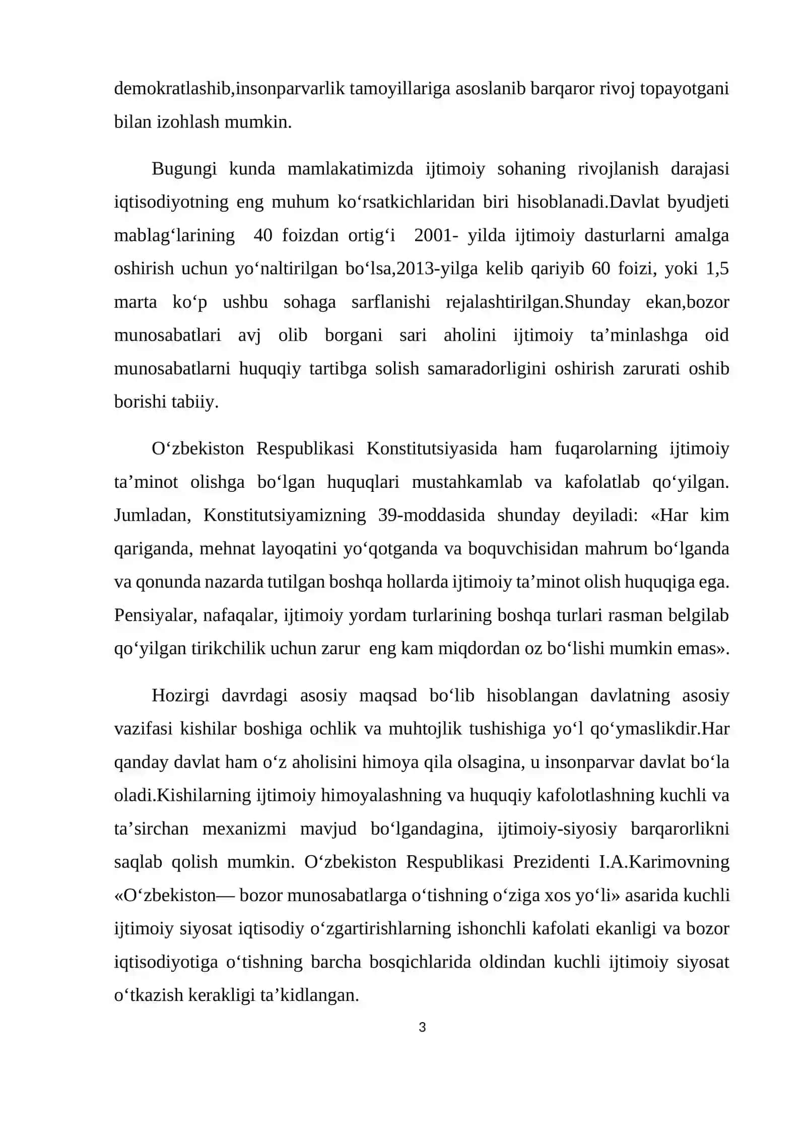 Ijtimoiy xarajatlarni moliyalashtirishda davlat byudjeti mablag‘larining roli 3