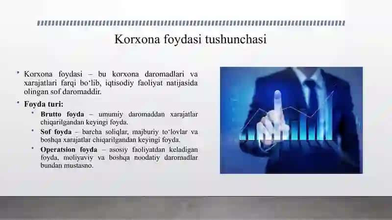 MAMLAKATNI MODERNIZATSIYALASH SHAROITIDA KORXONA FOYDASI VA UNI MAKSIMMALLASHTIRISH YOʻLLARI 3