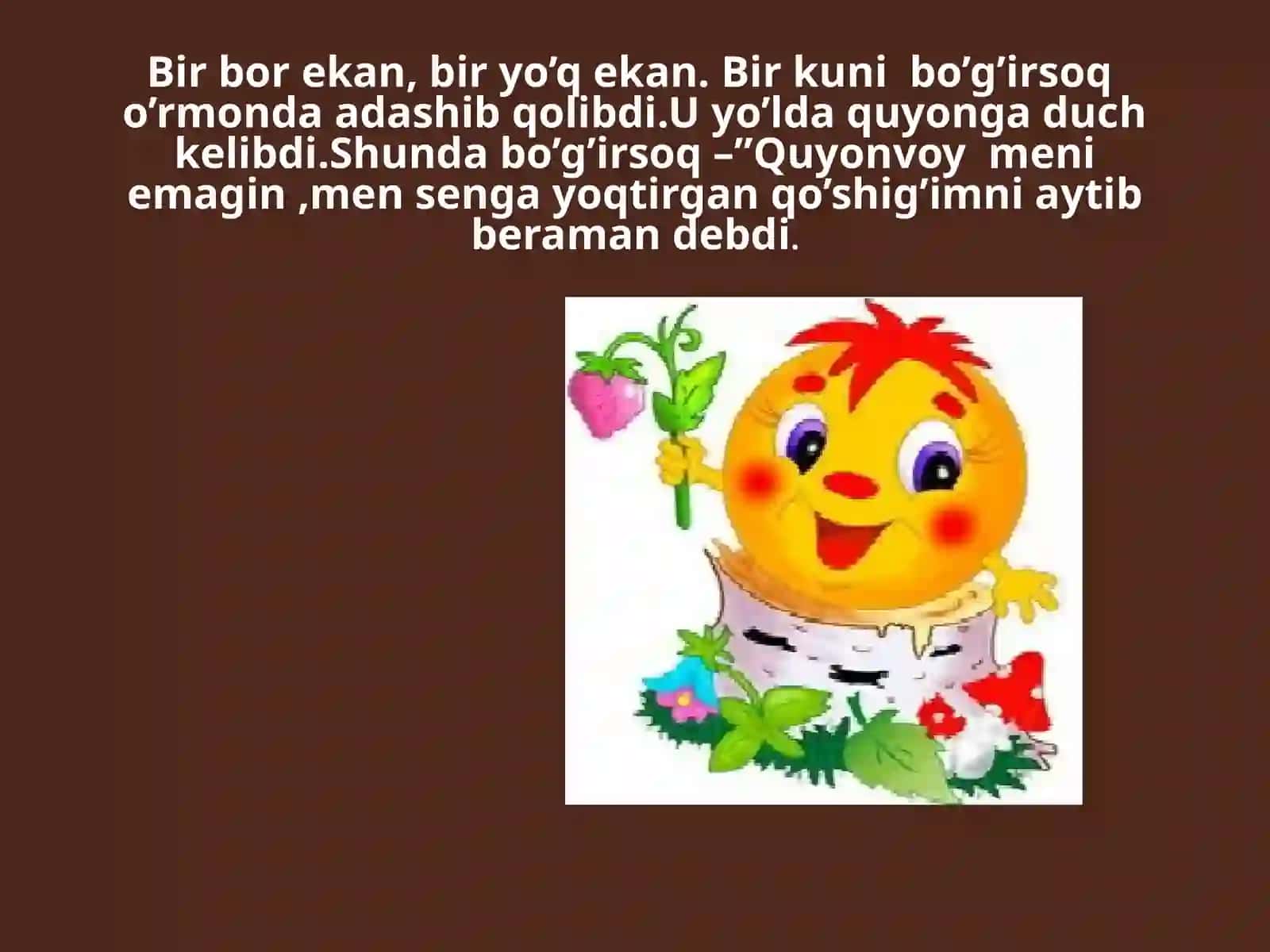 “Bo’g’irsoq” ertagi. “Sanoq va tartib sonlar” 3