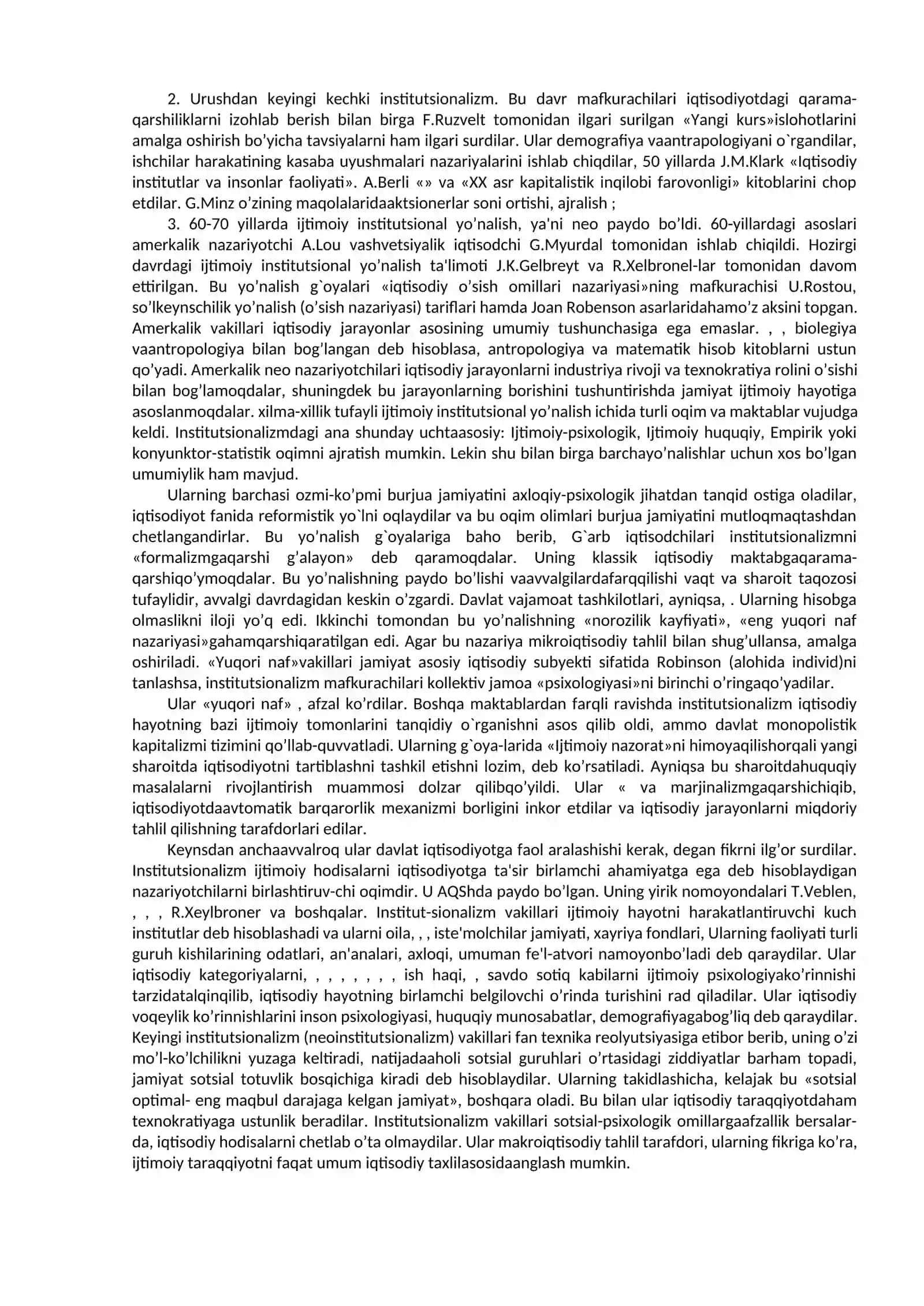 Monetaristlar, Sotsial-institutsionistlar va Liberalistlar Ta'limoti 3