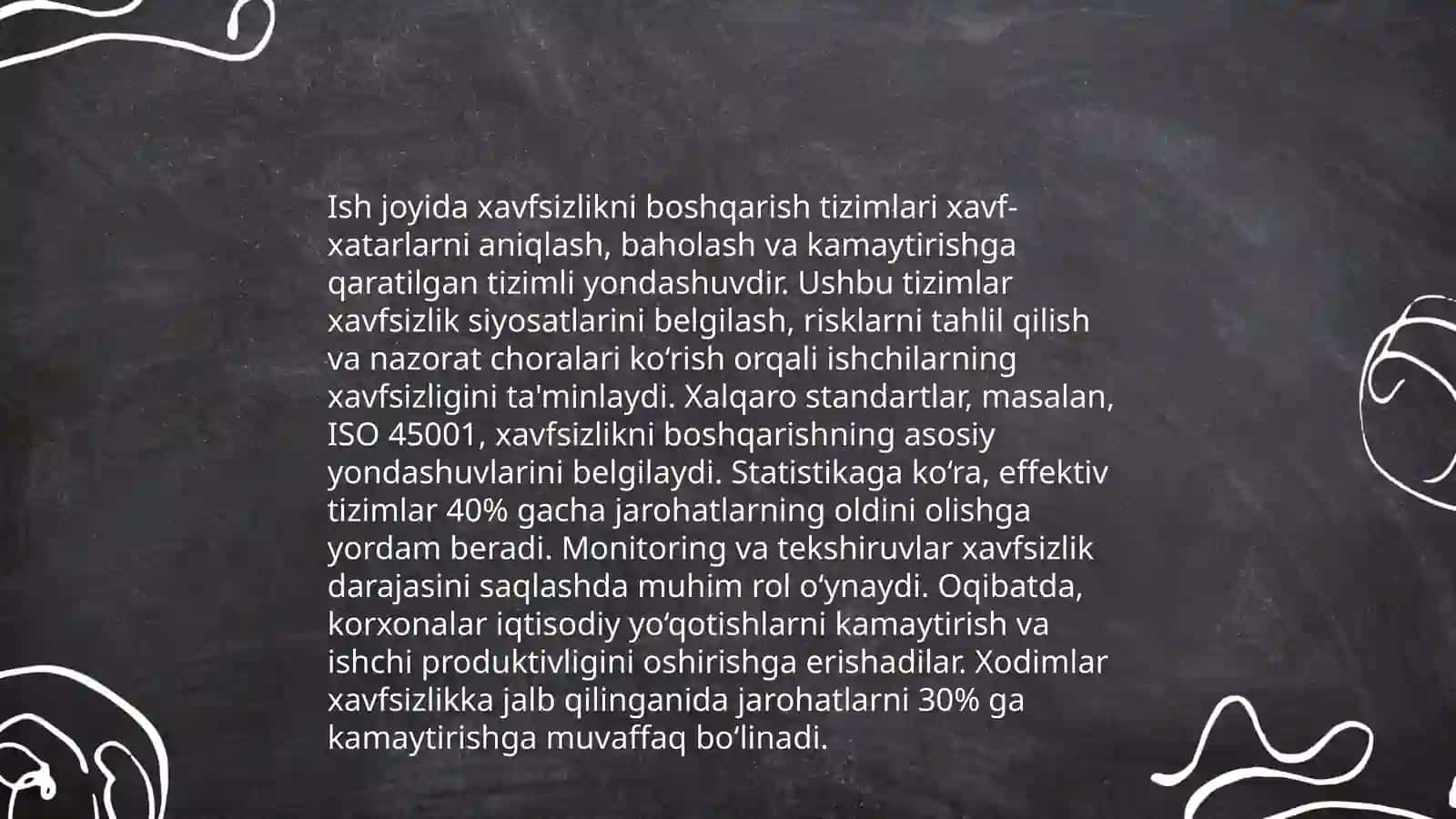 "Ish joyida sogʻlik va xafsizlikni taʼminlash" 3