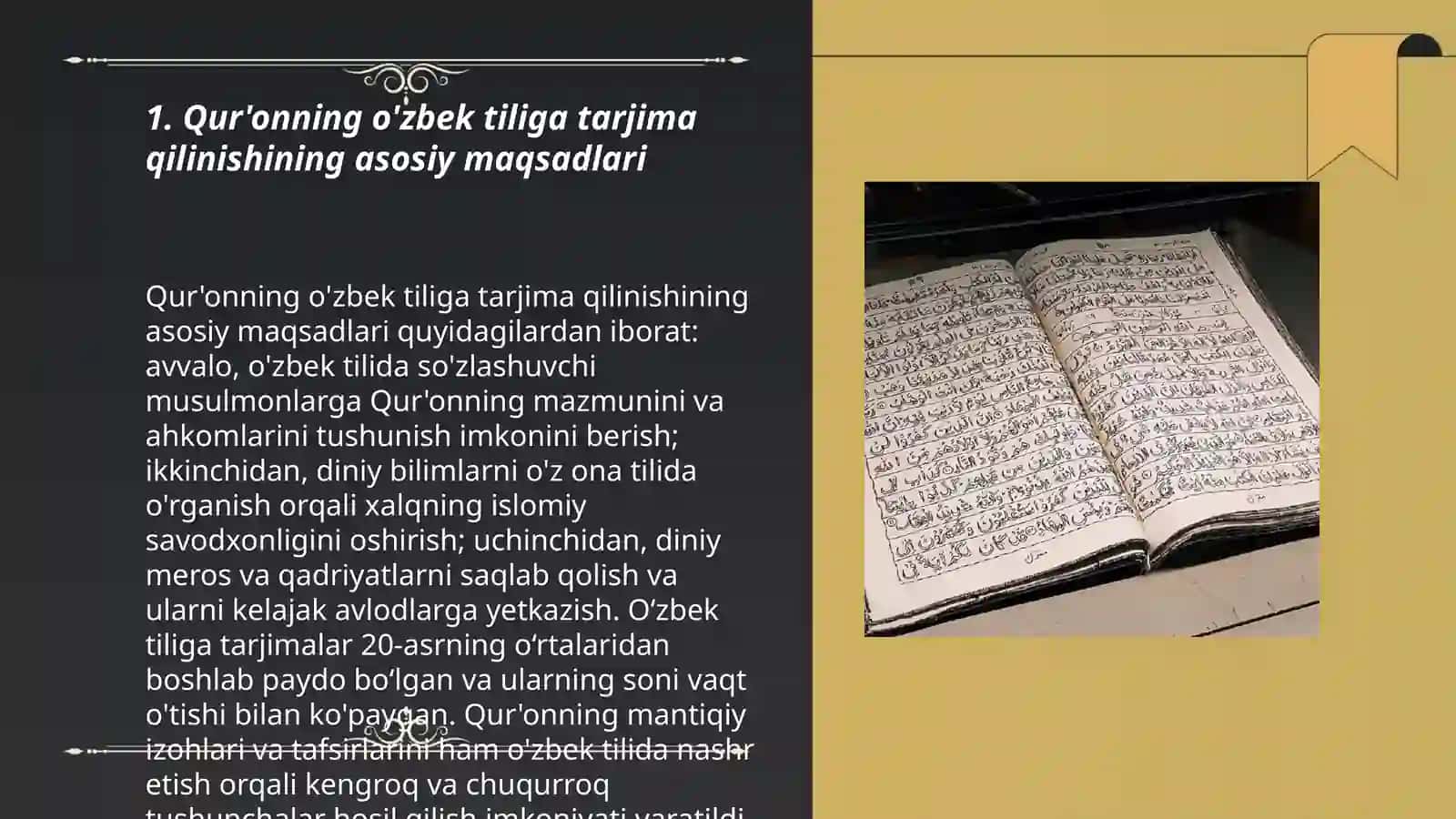 Mustaqillik yillarida Quronniň ózbek tiliga tarjima qilinishi 3
