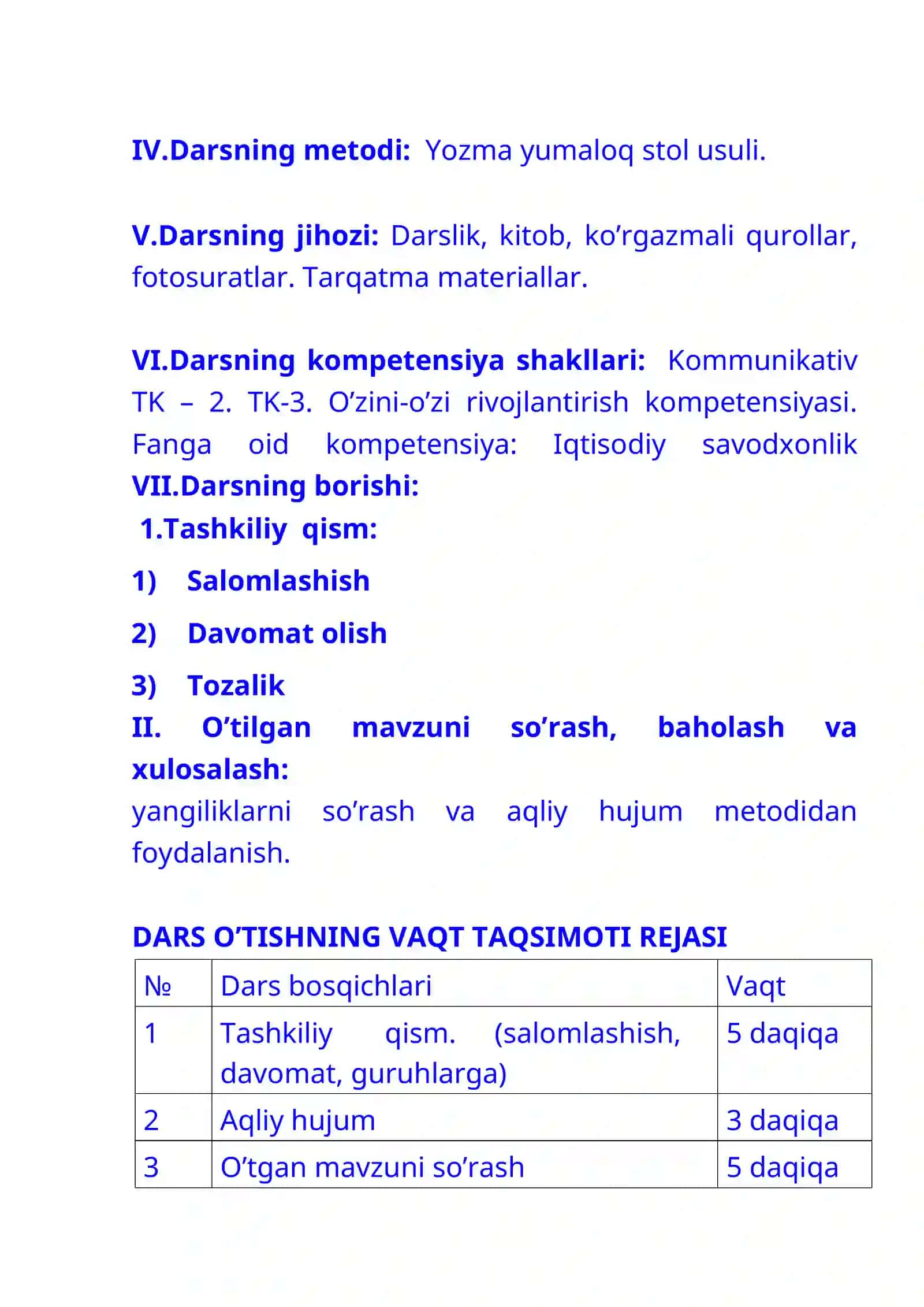 6-sinf Texnologiya fanidan Un vа dоn mаhsulоtlаrining оziqаviy qiymаti vа аhаmiyati dars ishlanma 3
