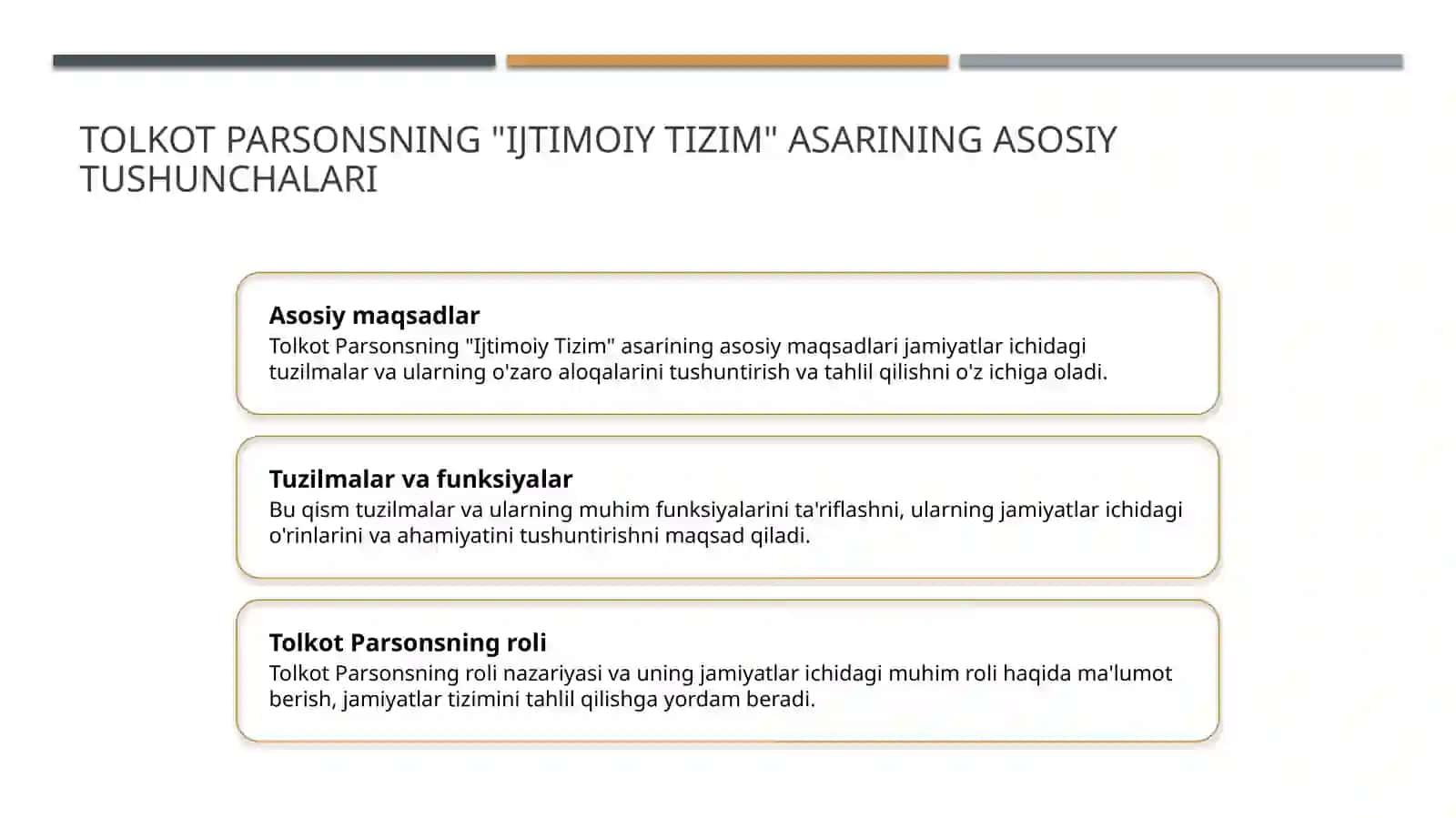 Parsonsning sotsial tizim asari 3