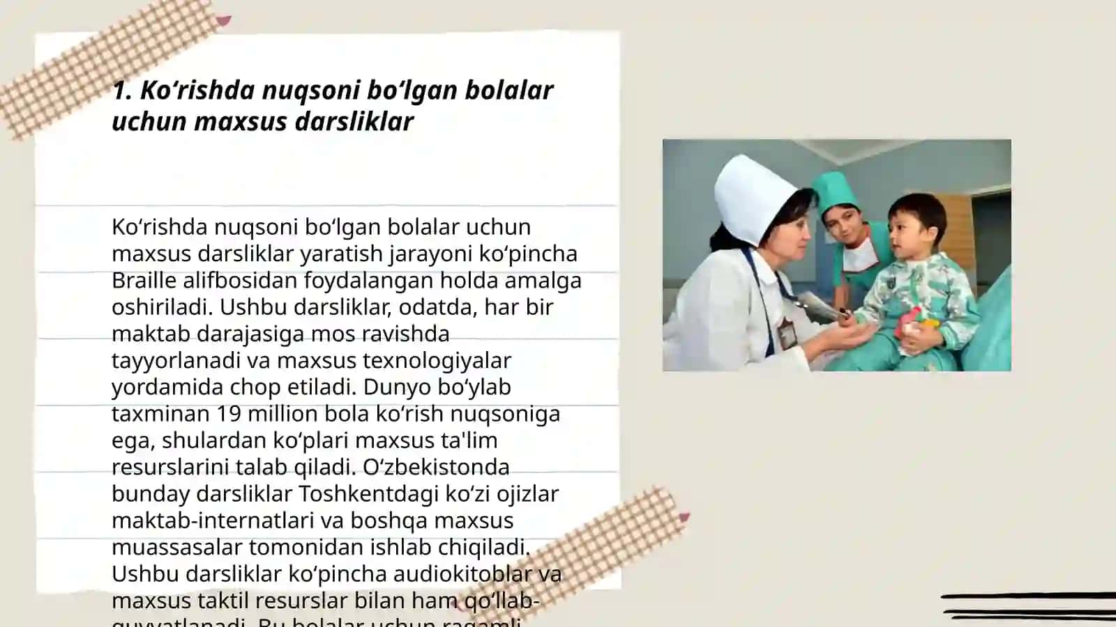 Koʻrishda nuqsoni boʻlgan bolalar uchun maxsus darsliklar 3
