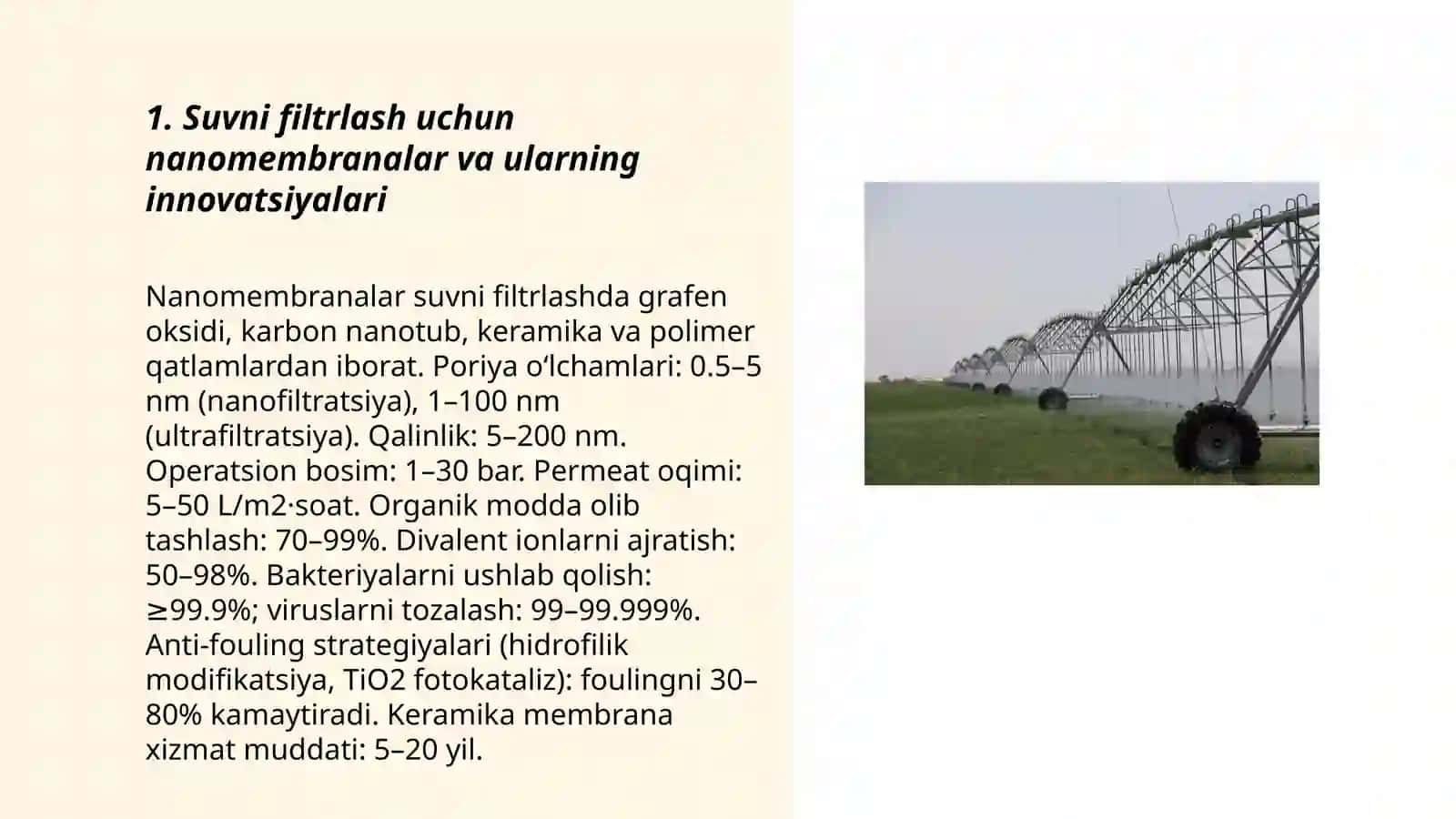 Suvni filtrlash uchun nanomembranalar va ularning innovatsiyalari 3